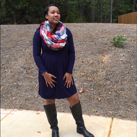 Long sleeve dress, color: Navy XXL 14/16, - Picture 3 of 4